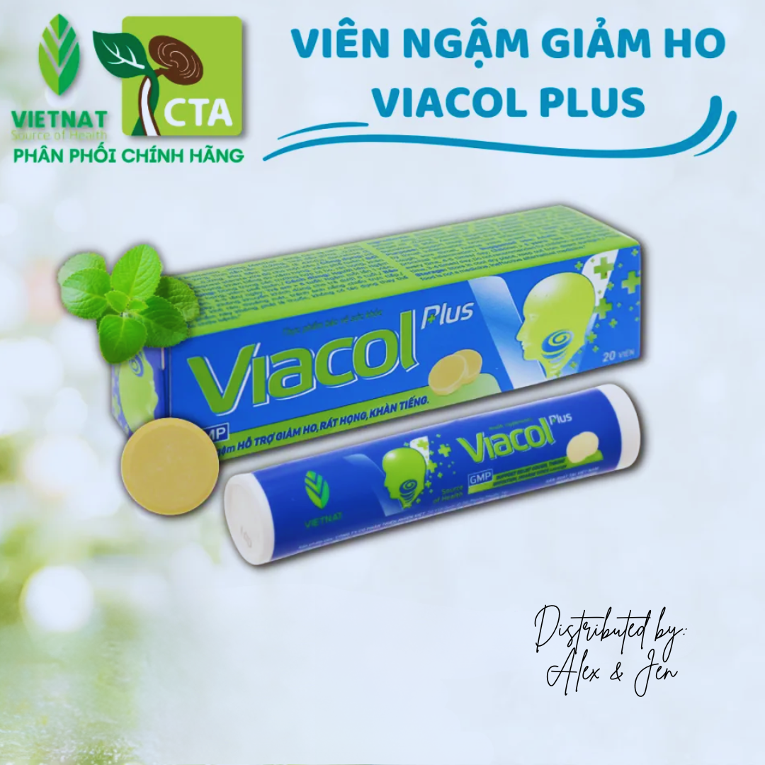 Herbal Lozenges Viacol Plus - Viên ngậm Viacol Plus (Tube/20v)