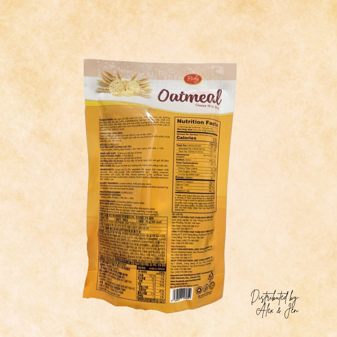 BÁNH OATMEAL CHEESE MINI BITE 35g