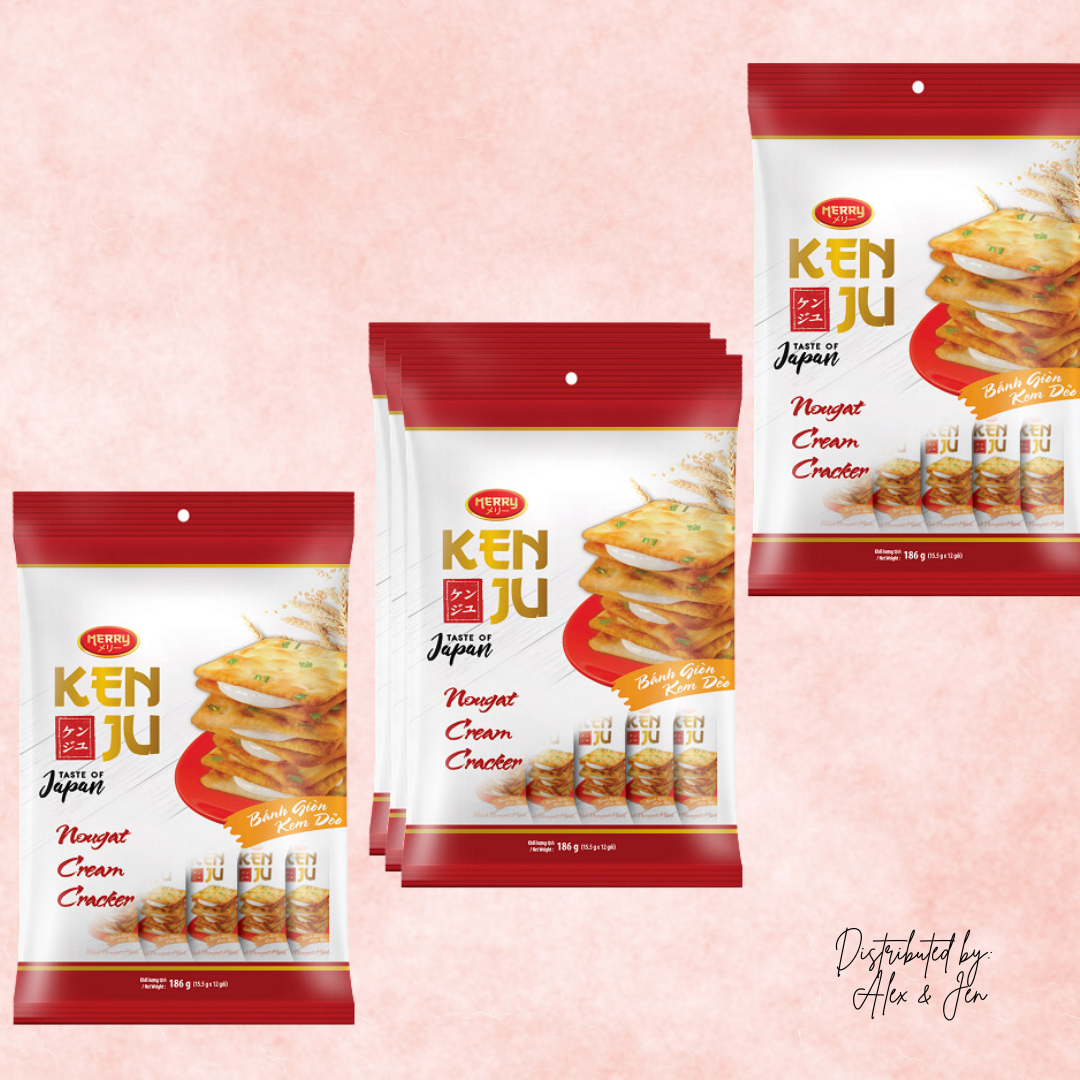 BÁNH QUY KENJU KEM DẺO HÀNH - TÚI 186g