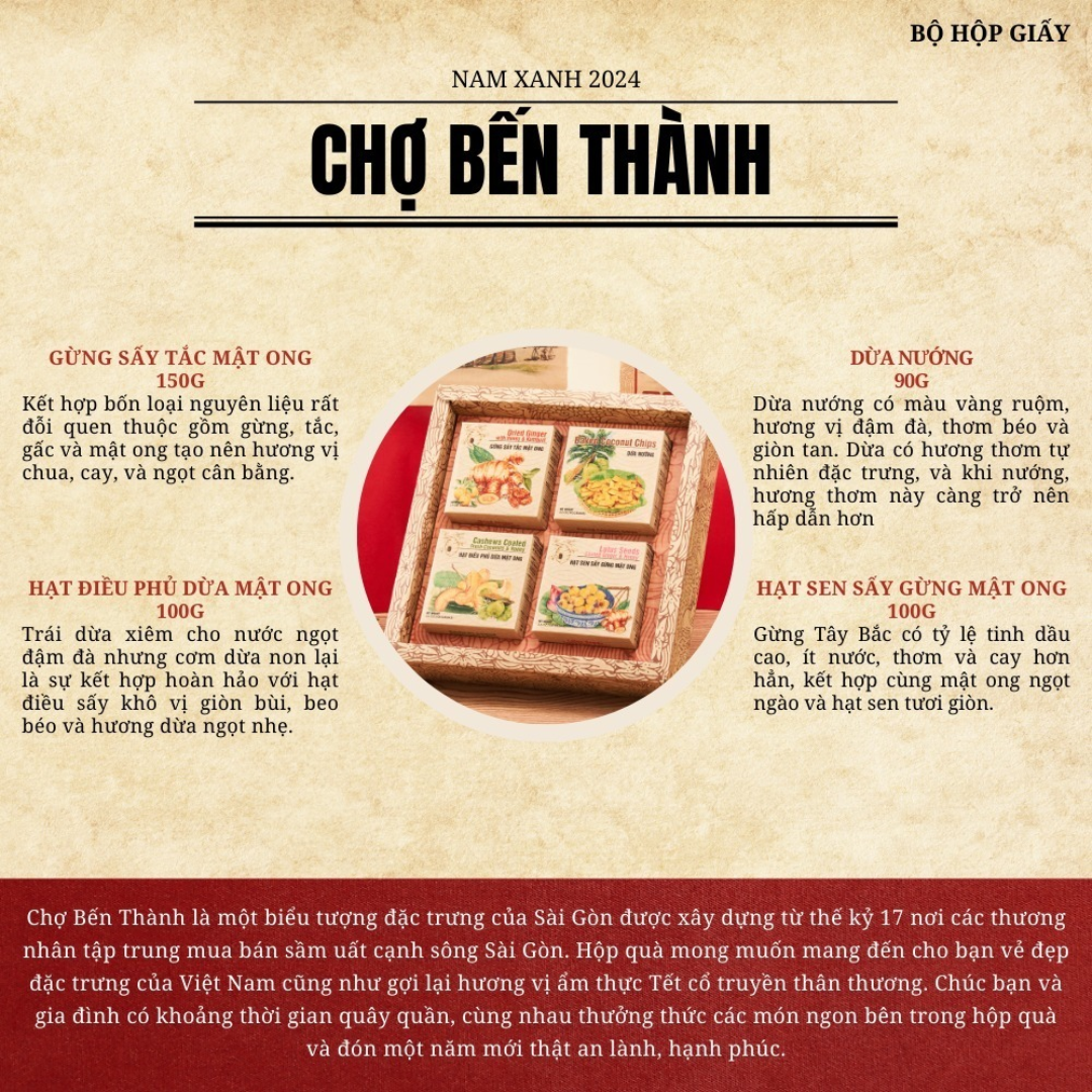 Dried Nut & Fruit Gift Box- Saigon | JOYFUL LUNAR NEW YEAR
