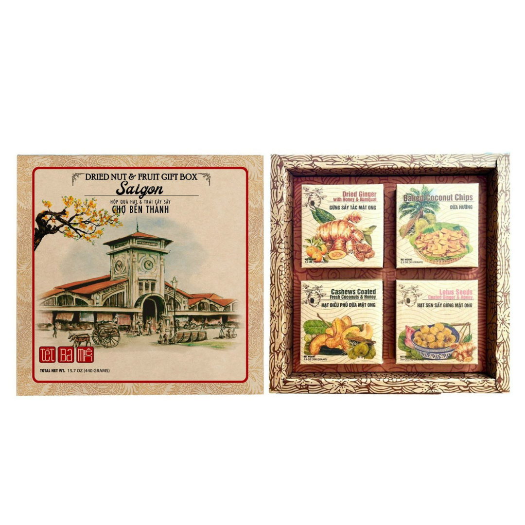 Dried Nut & Fruit Gift Box- Saigon | JOYFUL LUNAR NEW YEAR