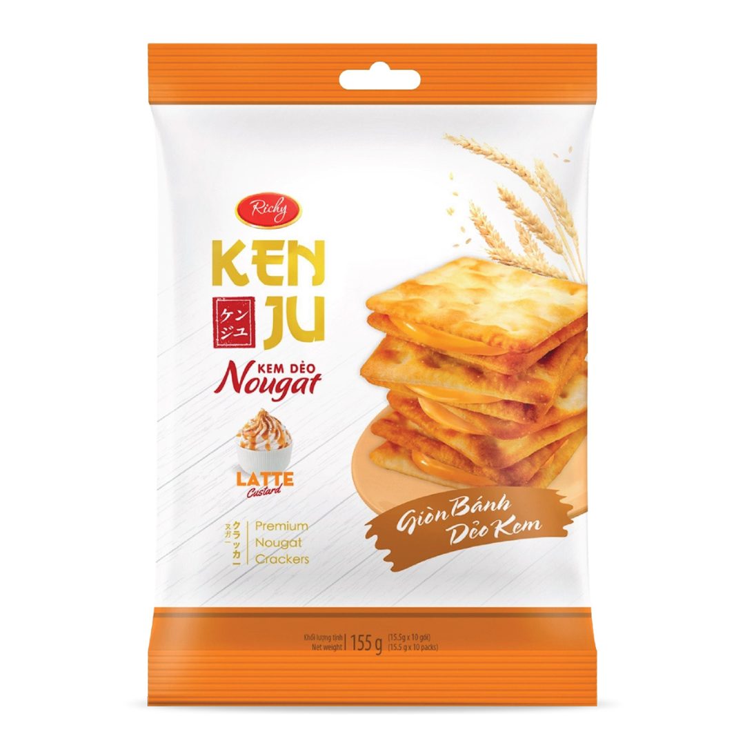 BÁNH QUY KENJU KEM DẺO LATTE - TÚI 155g