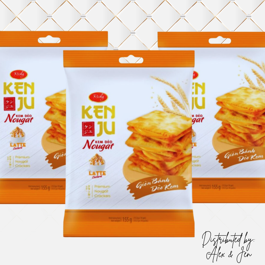 BÁNH QUY KENJU KEM DẺO LATTE - TÚI 155g