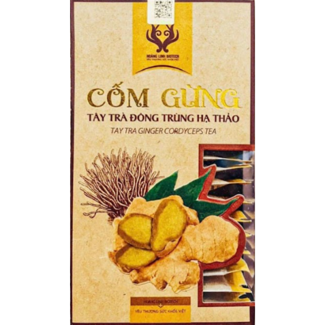 TRÀ CỐM GỪNG ĐÔNG TRÙNG HẠ THẢO | GINGER & CORDYCEPS TEA