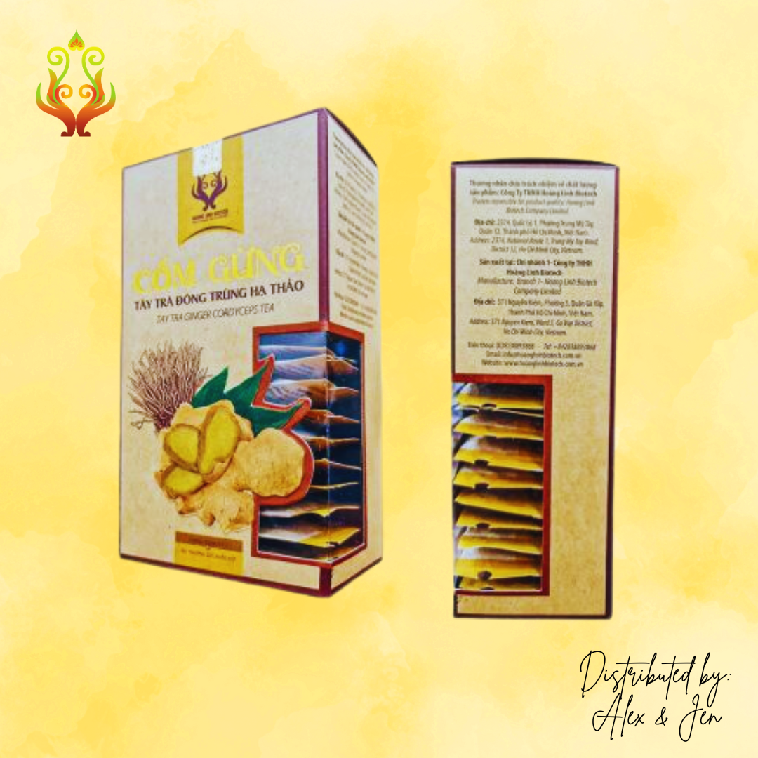 TRÀ CỐM GỪNG ĐÔNG TRÙNG HẠ THẢO | GINGER & CORDYCEPS TEA