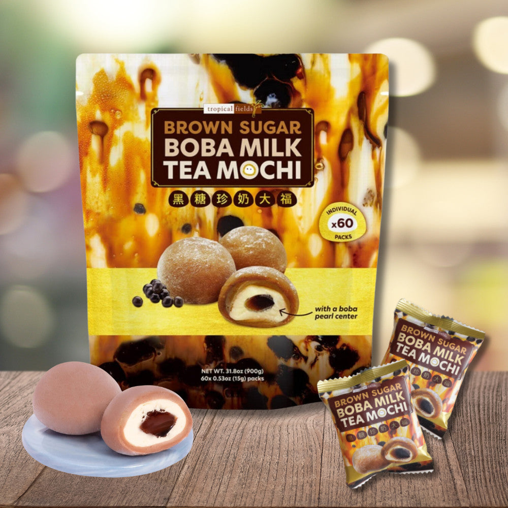 BÁNH MOCHI NHÂN TRÀ SỮA TRÂN CHÂU ĐƯỜNG NÂU