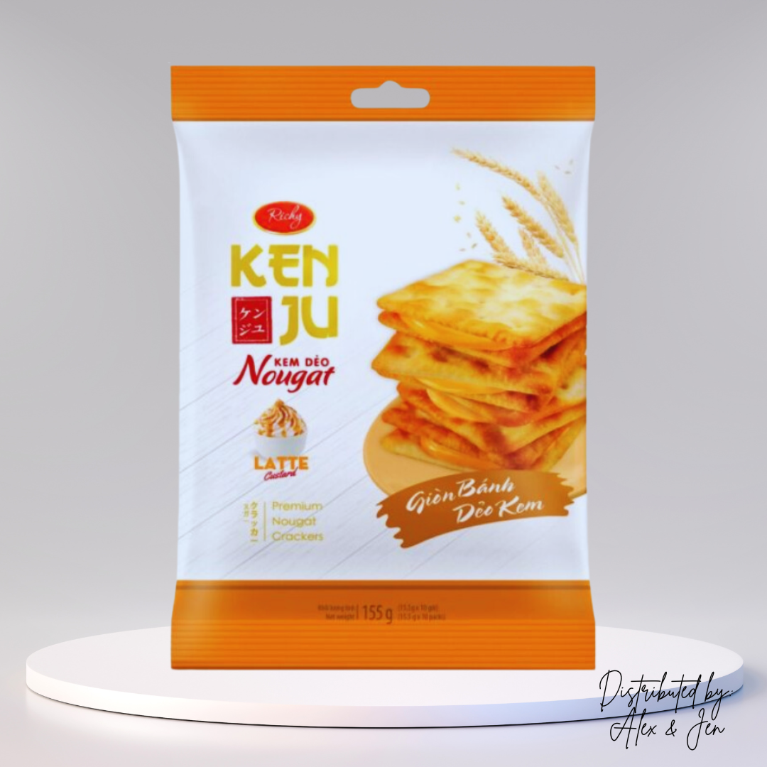 BÁNH QUY KENJU KEM DẺO LATTE - TÚI  155g