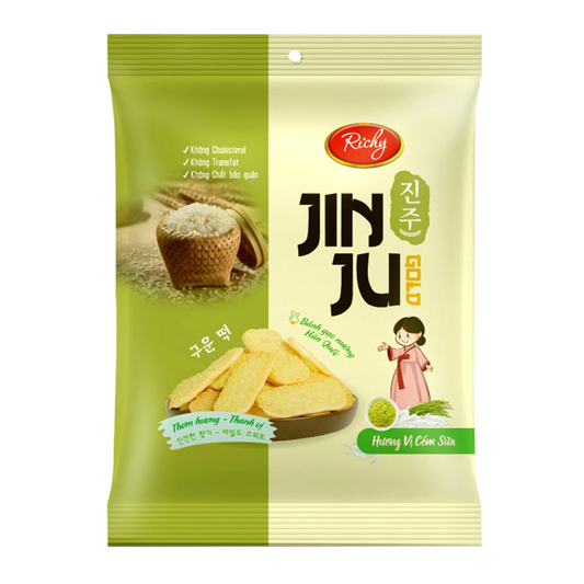 BÁNH GẠO JINJU CỐM SỮA - TÚI 145g