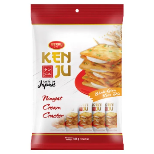 BÁNH QUY KENJU KEM DẺO HÀNH - TÚI 186g